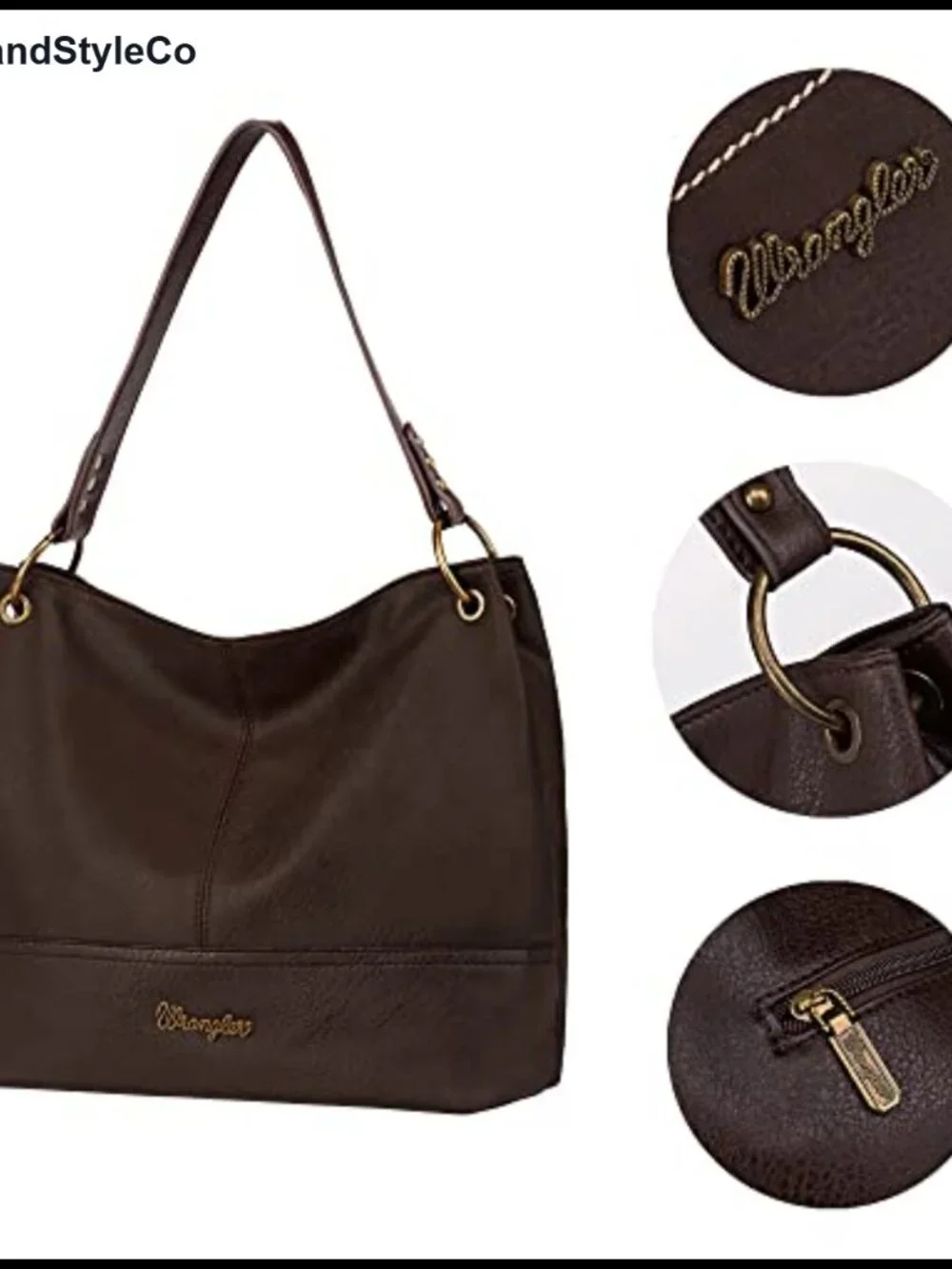 Vegan Leather Hobo Bag Top Handle Shoulder Purse Large